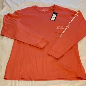 Vineyard Vines Pink Long Sleeve Tee Soft Cotton